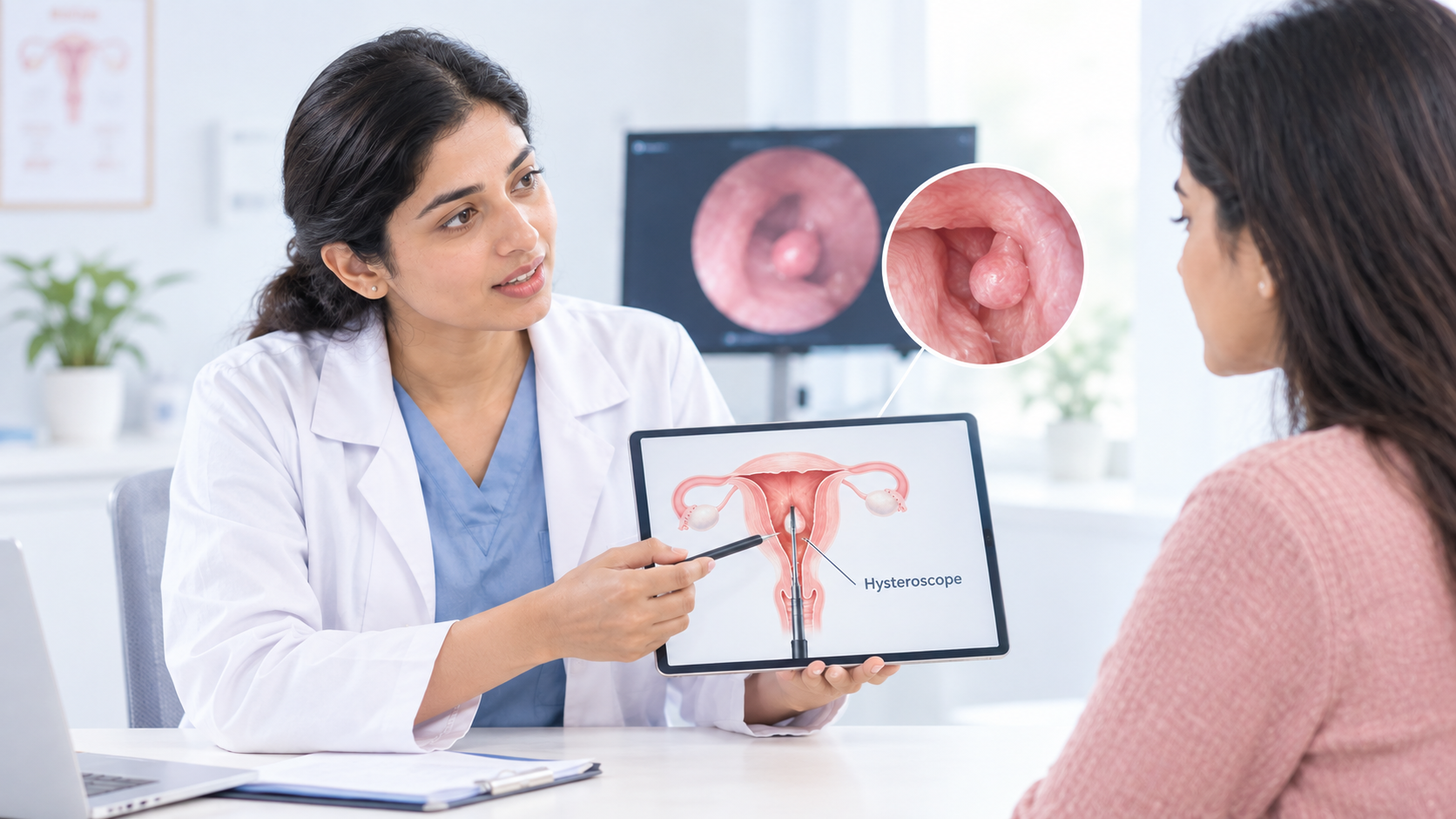 Hysteroscopy consultation and uterine evaluation