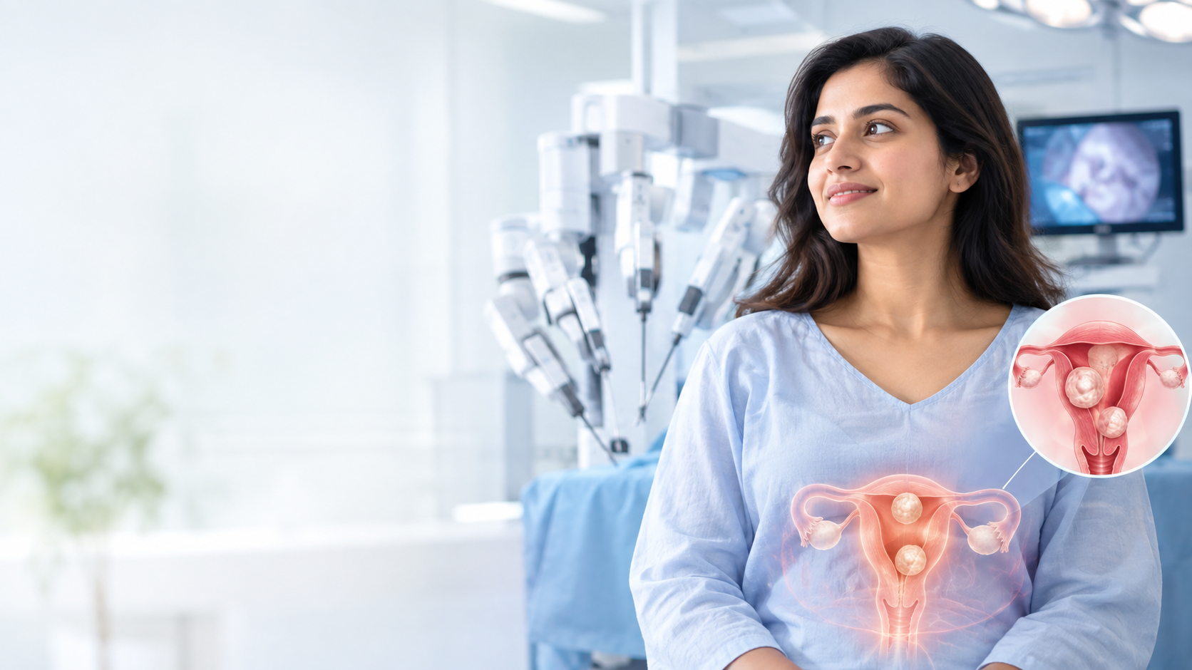 Robotic myomectomy for uterine fibroids